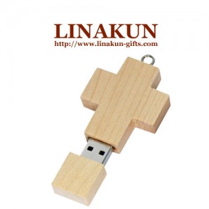 Wooden Cross USB Flash Drive (WUFD-005)