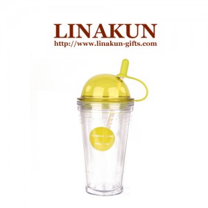 16oz. Acrylic Double Wall Insulated Cups/Tumblers with Straw (LAPT-005)