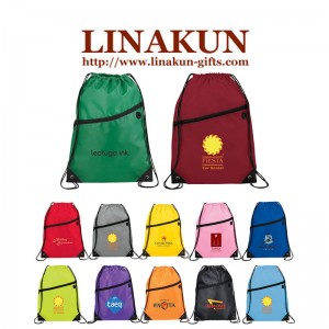 210D Polyester Cinch In Backpacks (LAK-PDB2)