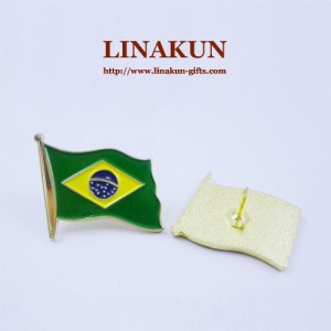 Brazil Flag Soft Enamel Badges